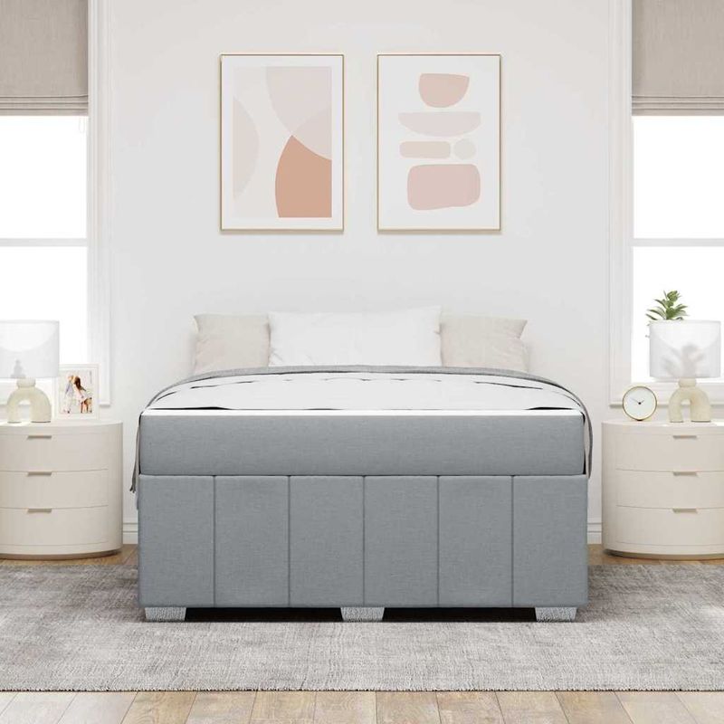 Casa si Gradina - Mobilier - Paturi si accesorii - Paturi - Cadru de pat Gri deschis 160 x 200 cm tesatura - Infinity.ro