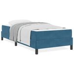 Casa si Gradina - Mobilier - Paturi si accesorii - Paturi - Pat boxspring cu saltea Albastru inchis 80 x 200 cm Catifea - Infinity.ro