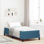 Casa si Gradina - Mobilier - Paturi si accesorii - Paturi - Pat boxspring cu saltea Albastru inchis 80 x 200 cm Catifea - Infinity.ro