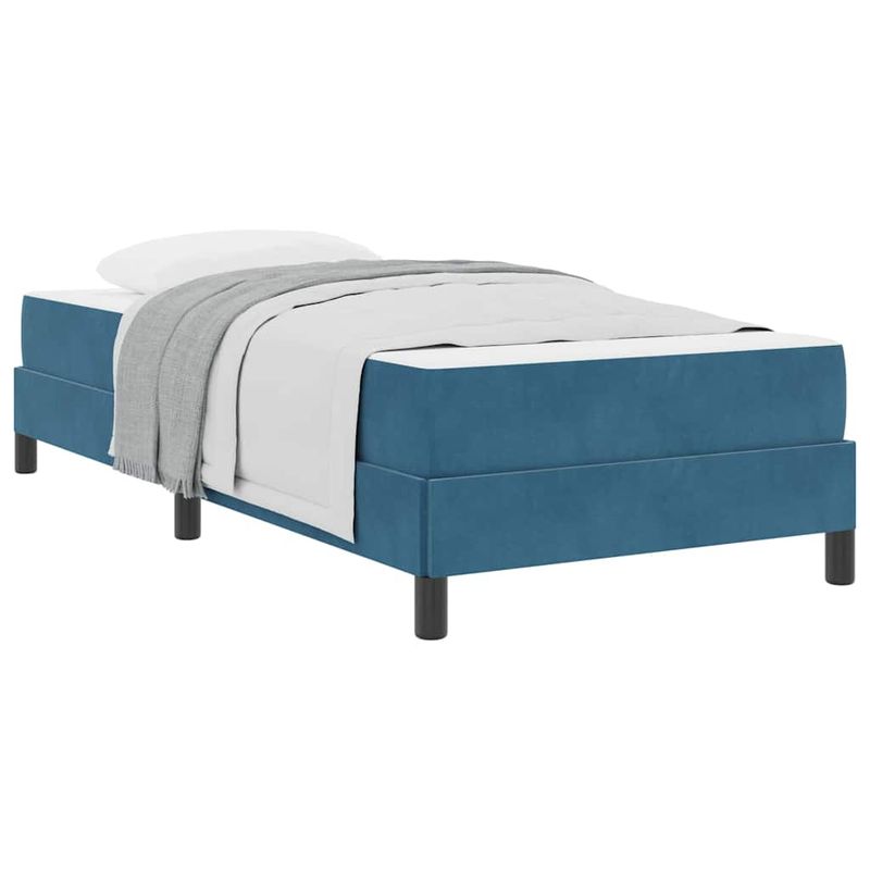 Casa si Gradina - Mobilier - Paturi si accesorii - Paturi - Pat boxspring cu saltea Albastru inchis 80 x 200 cm Catifea - Infinity.ro