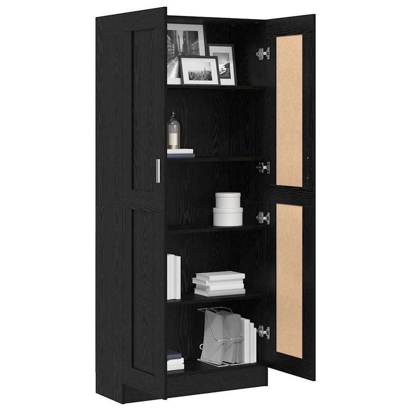 Casa si Gradina - Mobilier - Biblioteci si rafturi - Biblioteci - Dulap pentru carti Stejar negru 82.5 x 30.5 x 185 cm - Infinity.ro