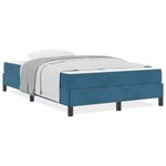 Casa si Gradina - Mobilier - Paturi si accesorii - Paturi - Pat boxspring cu saltea Albastru inchis 120 x 200 cm Catifea - Infinity.ro