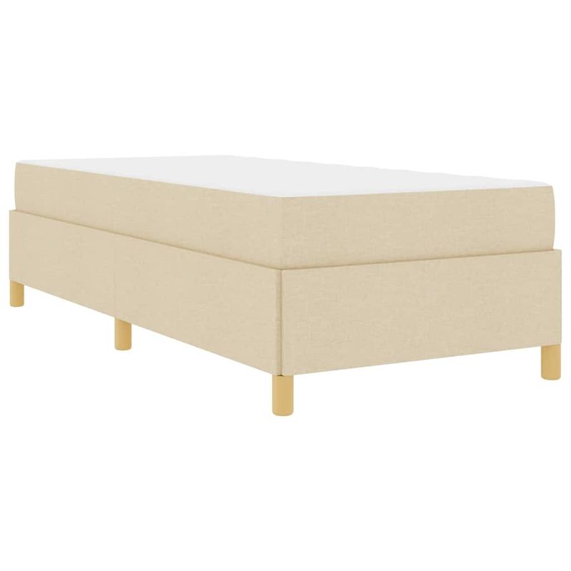 Casa si Gradina - Mobilier - Paturi si accesorii - Paturi - Pat cu arcuri Altele Alb si crem 90 x 190 cm tesatura - Infinity.ro