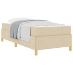 Casa si Gradina - Mobilier - Paturi si accesorii - Paturi - Pat cu arcuri Altele Alb si crem 90 x 190 cm tesatura - Infinity.ro