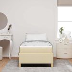 Casa si Gradina - Mobilier - Paturi si accesorii - Paturi - Pat cu arcuri Altele Alb si crem 90 x 190 cm tesatura - Infinity.ro