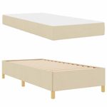 Casa si Gradina - Mobilier - Paturi si accesorii - Paturi - Pat cu arcuri Altele Alb si crem 90 x 190 cm tesatura - Infinity.ro