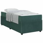 Casa si Gradina - Mobilier - Paturi si accesorii - Paturi - Cadru de pat cu saltea Altele Verde inchis 90 x 200 cm Catifea - Infinity.ro
