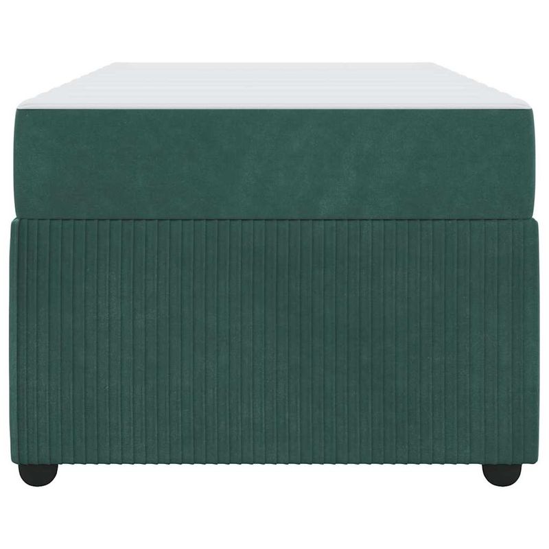 Casa si Gradina - Mobilier - Paturi si accesorii - Paturi - Cadru de pat cu saltea Altele Verde inchis 90 x 200 cm Catifea - Infinity.ro