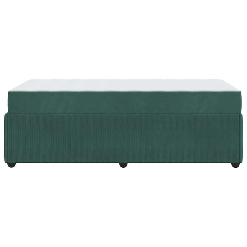 Casa si Gradina - Mobilier - Paturi si accesorii - Paturi - Cadru de pat cu saltea Altele Verde inchis 90 x 200 cm Catifea - Infinity.ro