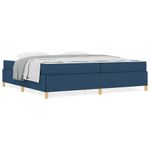 Casa si Gradina - Mobilier - Paturi si accesorii - Paturi - Pat cu arcuri Albastru si Albastru inchis si Alb 200 x 200 cm - Infinity.ro