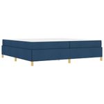 Casa si Gradina - Mobilier - Paturi si accesorii - Paturi - Pat cu arcuri Albastru si Albastru inchis si Alb 200 x 200 cm - Infinity.ro