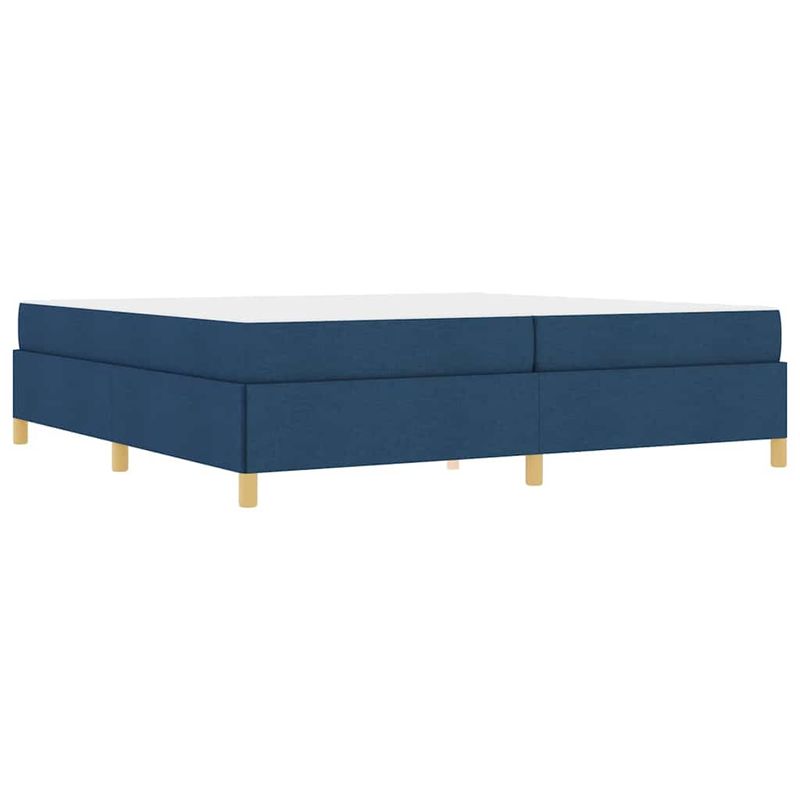 Casa si Gradina - Mobilier - Paturi si accesorii - Paturi - Pat cu arcuri Albastru si Albastru inchis si Alb 200 x 200 cm - Infinity.ro