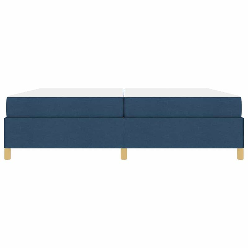 Casa si Gradina - Mobilier - Paturi si accesorii - Paturi - Pat cu arcuri Albastru si Albastru inchis si Alb 200 x 200 cm - Infinity.ro