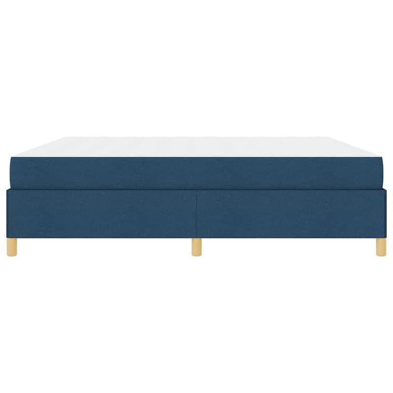 Casa si Gradina - Mobilier - Paturi si accesorii - Paturi - Pat cu arcuri Albastru si Albastru inchis si Alb 200 x 200 cm - Infinity.ro