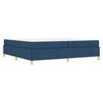 Casa si Gradina - Mobilier - Paturi si accesorii - Paturi - Pat cu arcuri Albastru si Albastru inchis si Alb 200 x 200 cm - Infinity.ro