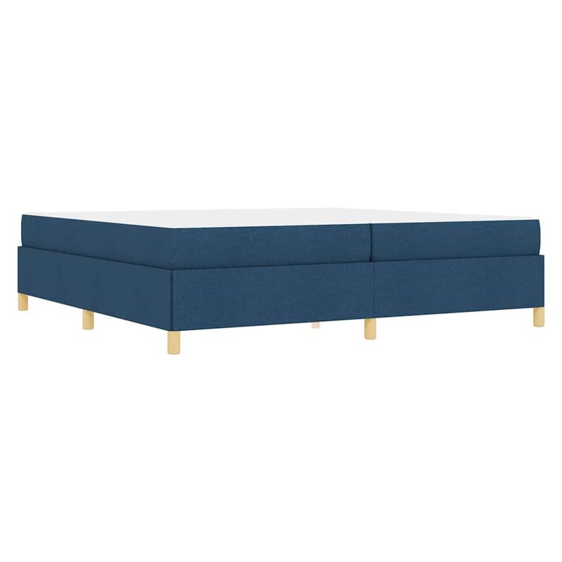 Casa si Gradina - Mobilier - Paturi si accesorii - Paturi - Pat cu arcuri Albastru si Albastru inchis si Alb 200 x 200 cm - Infinity.ro