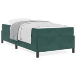 Casa si Gradina - Mobilier - Paturi si accesorii - Paturi - Cadru de pat Altele Alb si gri deschis 90 x 190 cm Catifea - Infinity.ro