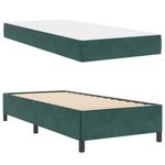 Casa si Gradina - Mobilier - Paturi si accesorii - Paturi - Cadru de pat Altele Alb si gri deschis 90 x 190 cm Catifea - Infinity.ro