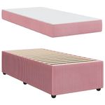 Casa si Gradina - Mobilier - Paturi si accesorii - Paturi - Cadru de pat cu saltea Altele Roz 80 x 200 cm Catifea - Infinity.ro