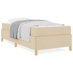 Casa si Gradina - Mobilier - Paturi si accesorii - Paturi - Pat cu arcuri Altele Negru si Maro si Alb 90 x 200 cm tesatura - Infinity.ro