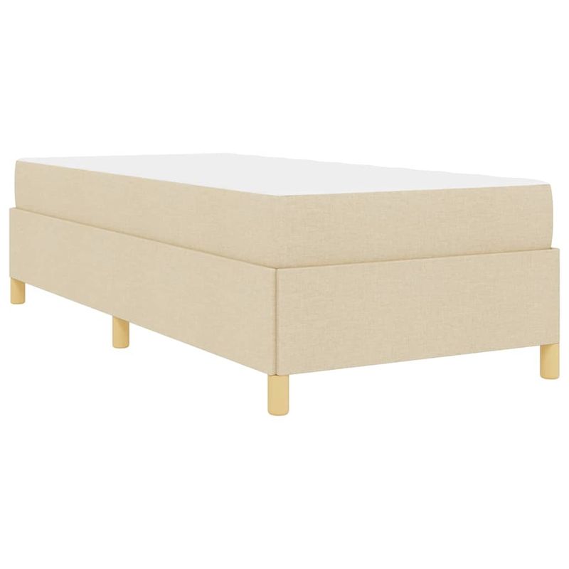 Casa si Gradina - Mobilier - Paturi si accesorii - Paturi - Pat cu arcuri Altele Negru si Maro si Alb 90 x 200 cm tesatura - Infinity.ro