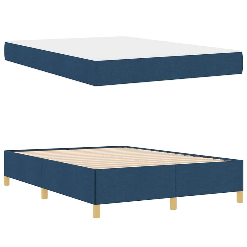 Casa si Gradina - Mobilier - Paturi si accesorii - Paturi - Pat cu arcuri Altele Negru si Maro si Alb 140 x 200 cm tesatura - Infinity.ro