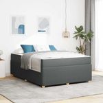 Casa si Gradina - Mobilier - Paturi si accesorii - Paturi - Cadru de pat Altele Gri inchis 140 x 200 cm tesatura - Infinity.ro