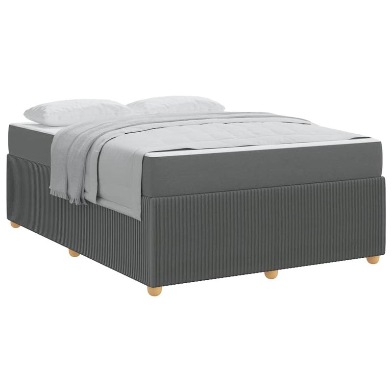 Casa si Gradina - Mobilier - Paturi si accesorii - Paturi - Cadru de pat Altele Gri inchis 140 x 200 cm tesatura - Infinity.ro