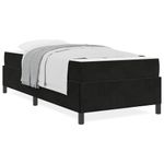 Casa si Gradina - Mobilier - Paturi si accesorii - Paturi - Cadru de pat Altele Negru si Alb si Negru 90 x 190 cm Catifea - Infinity.ro