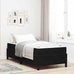 Casa si Gradina - Mobilier - Paturi si accesorii - Paturi - Cadru de pat Altele Negru si Alb si Negru 90 x 190 cm Catifea - Infinity.ro
