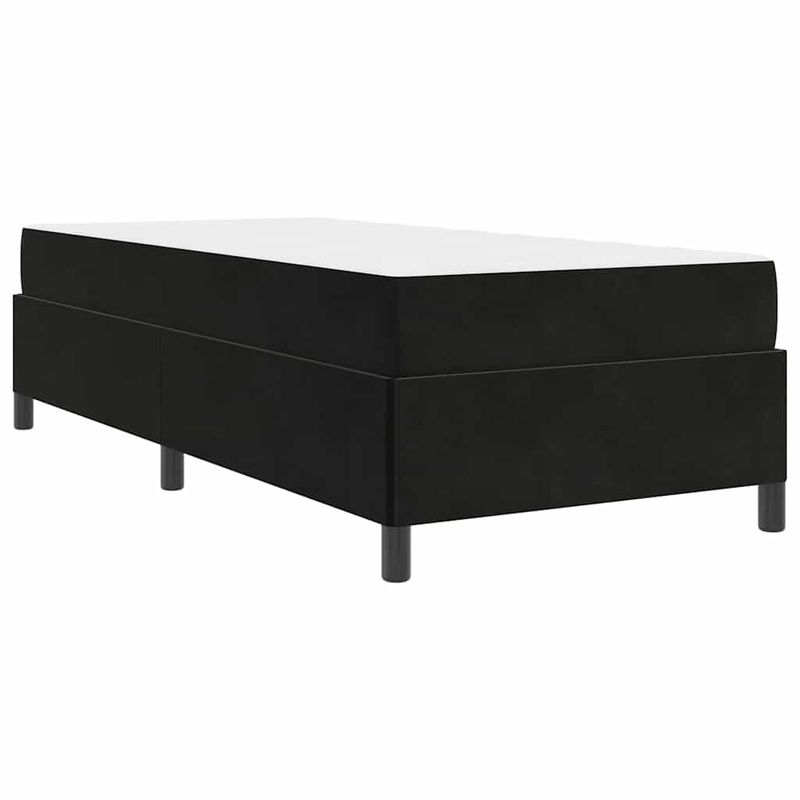 Casa si Gradina - Mobilier - Paturi si accesorii - Paturi - Cadru de pat Altele Negru si Alb si Negru 90 x 190 cm Catifea - Infinity.ro