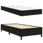 Casa si Gradina - Mobilier - Paturi si accesorii - Paturi - Cadru de pat Altele Negru si Alb si Negru 90 x 190 cm Catifea - Infinity.ro