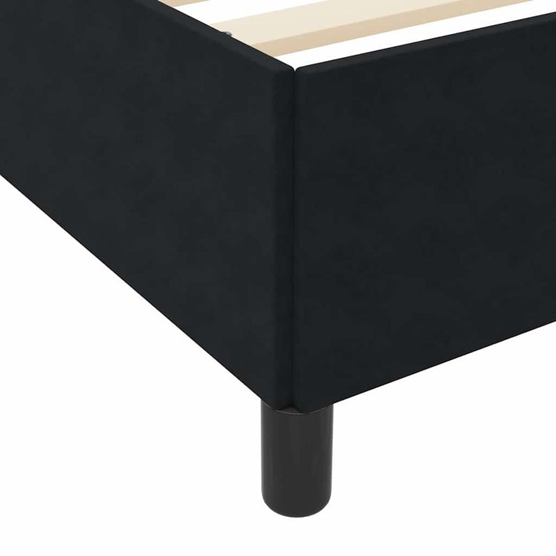 Casa si Gradina - Mobilier - Paturi si accesorii - Paturi - Cadru de pat Altele Negru si Alb si Negru 90 x 190 cm Catifea - Infinity.ro