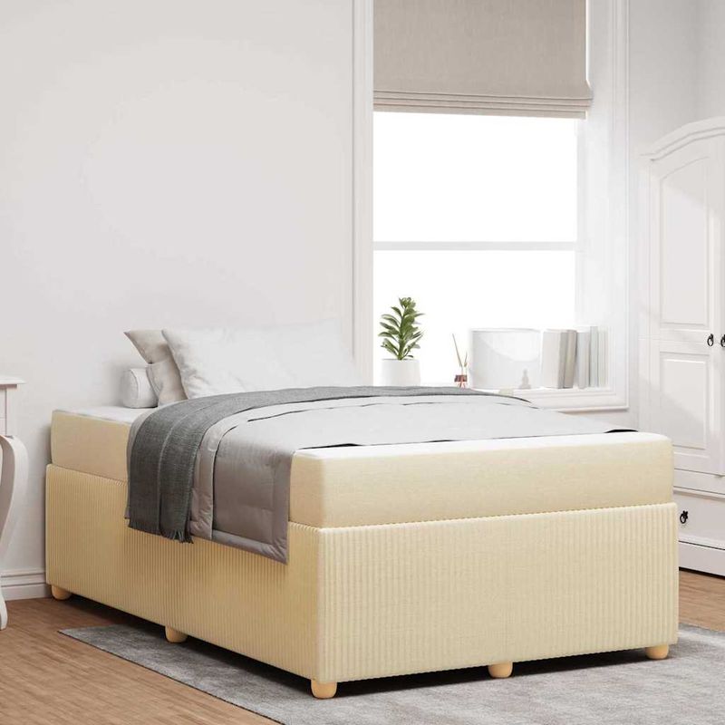Casa si Gradina - Mobilier - Paturi si accesorii - Paturi - Cadru de pat Altele Crem 120 x 200 cm tesatura - Infinity.ro