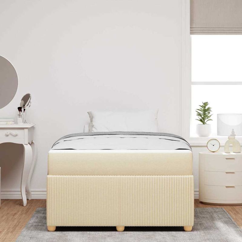 Casa si Gradina - Mobilier - Paturi si accesorii - Paturi - Cadru de pat Altele Crem 120 x 200 cm tesatura - Infinity.ro