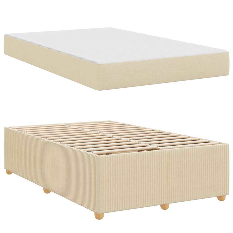 Casa si Gradina - Mobilier - Paturi si accesorii - Paturi - Cadru de pat Altele Crem 120 x 200 cm tesatura - Infinity.ro