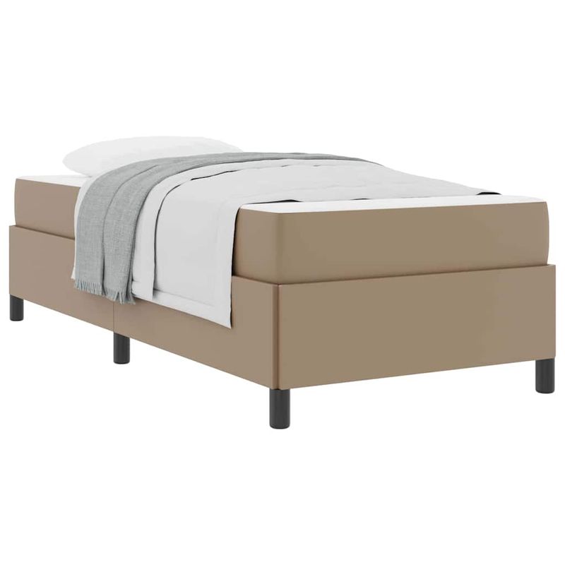 Casa si Gradina - Mobilier - Paturi si accesorii - Paturi - Cadru de pat cu saltea Cappuccino 90 x 190 cm Piele artificiala - Infinity.ro