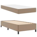 Casa si Gradina - Mobilier - Paturi si accesorii - Paturi - Cadru de pat cu saltea Cappuccino 90 x 190 cm Piele artificiala - Infinity.ro