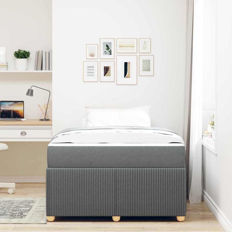 Casa si Gradina - Mobilier - Paturi si accesorii - Paturi - Cadru de pat Altele Gri inchis 120 x 200 cm tesatura - Infinity.ro