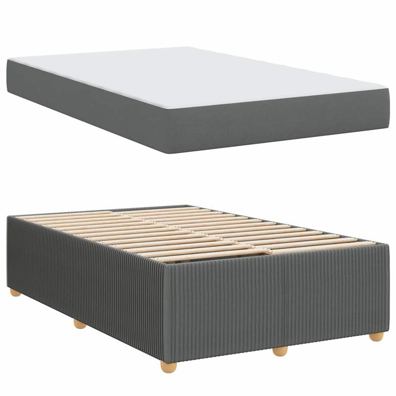 Casa si Gradina - Mobilier - Paturi si accesorii - Paturi - Cadru de pat Altele Gri inchis 120 x 200 cm tesatura - Infinity.ro