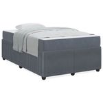 Casa si Gradina - Mobilier - Paturi si accesorii - Paturi - Cadru de pat cu saltea Altele Gri inchis 120 x 200 cm Catifea - Infinity.ro