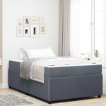 Casa si Gradina - Mobilier - Paturi si accesorii - Paturi - Cadru de pat cu saltea Altele Gri inchis 120 x 200 cm Catifea - Infinity.ro