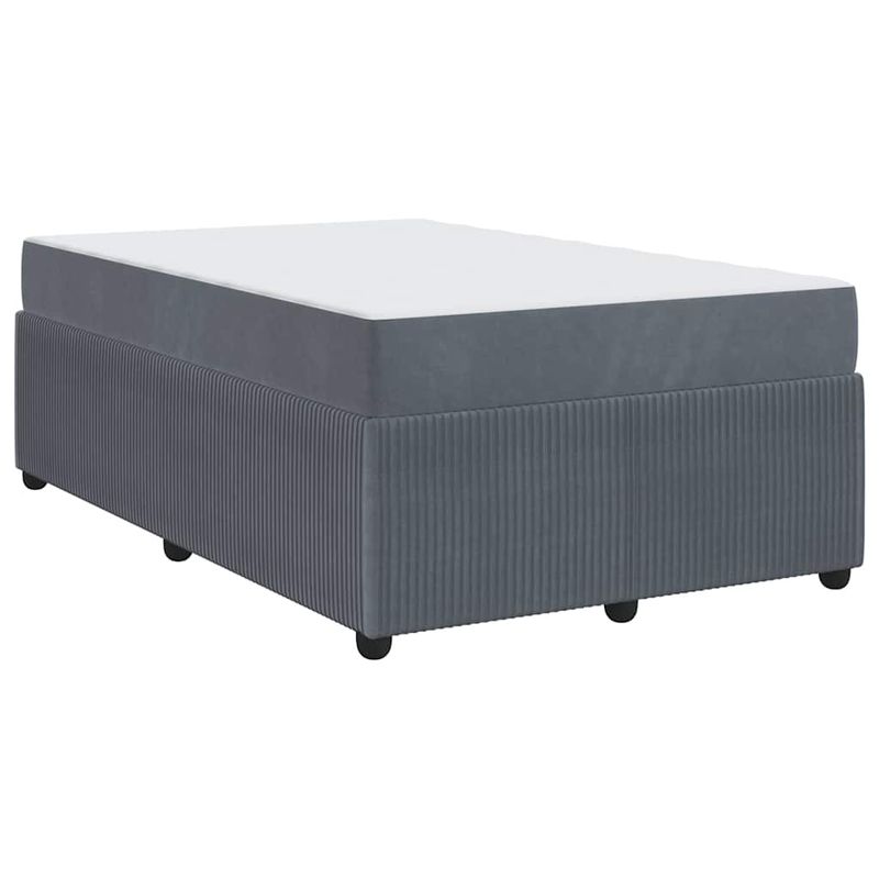 Casa si Gradina - Mobilier - Paturi si accesorii - Paturi - Cadru de pat cu saltea Altele Gri inchis 120 x 200 cm Catifea - Infinity.ro