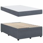 Casa si Gradina - Mobilier - Paturi si accesorii - Paturi - Cadru de pat cu saltea Altele Gri inchis 120 x 200 cm Catifea - Infinity.ro