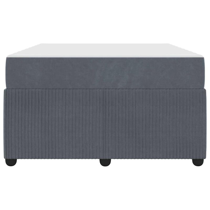 Casa si Gradina - Mobilier - Paturi si accesorii - Paturi - Cadru de pat cu saltea Altele Gri inchis 120 x 200 cm Catifea - Infinity.ro