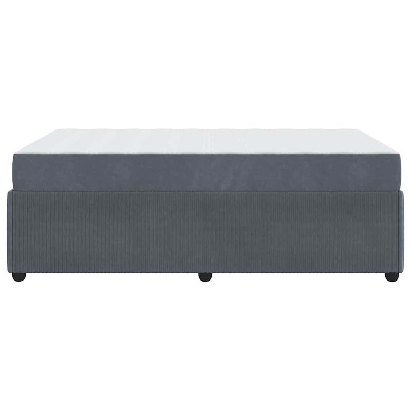 Casa si Gradina - Mobilier - Paturi si accesorii - Paturi - Cadru de pat cu saltea Altele Gri inchis 120 x 200 cm Catifea - Infinity.ro