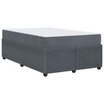 Casa si Gradina - Mobilier - Paturi si accesorii - Paturi - Cadru de pat cu saltea Altele Gri inchis 120 x 200 cm Catifea - Infinity.ro