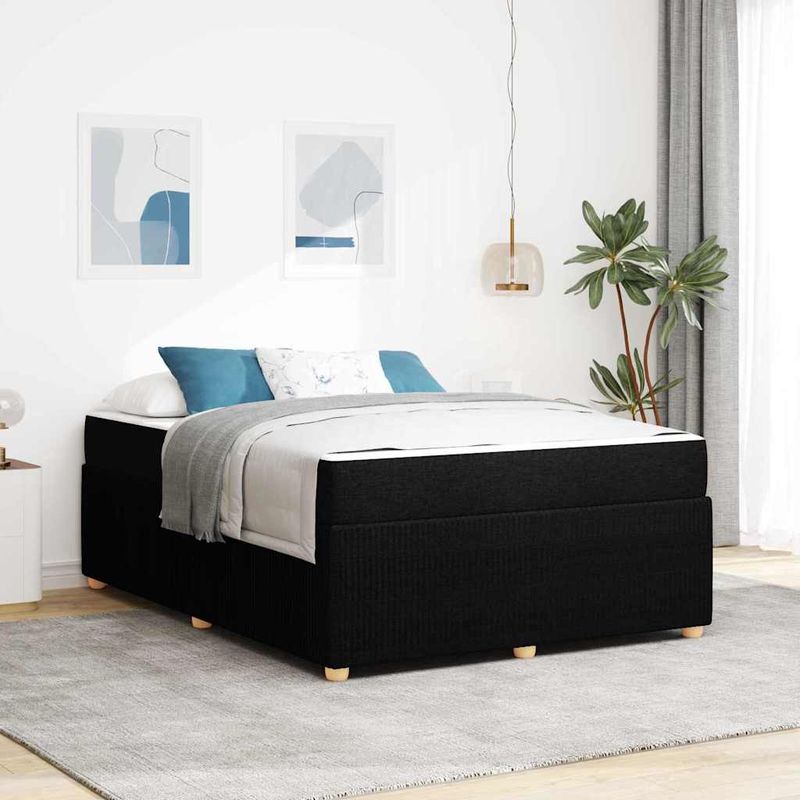 Casa si Gradina - Mobilier - Paturi si accesorii - Paturi - Cadru de pat Altele Negru 140 x 200 cm tesatura - Infinity.ro