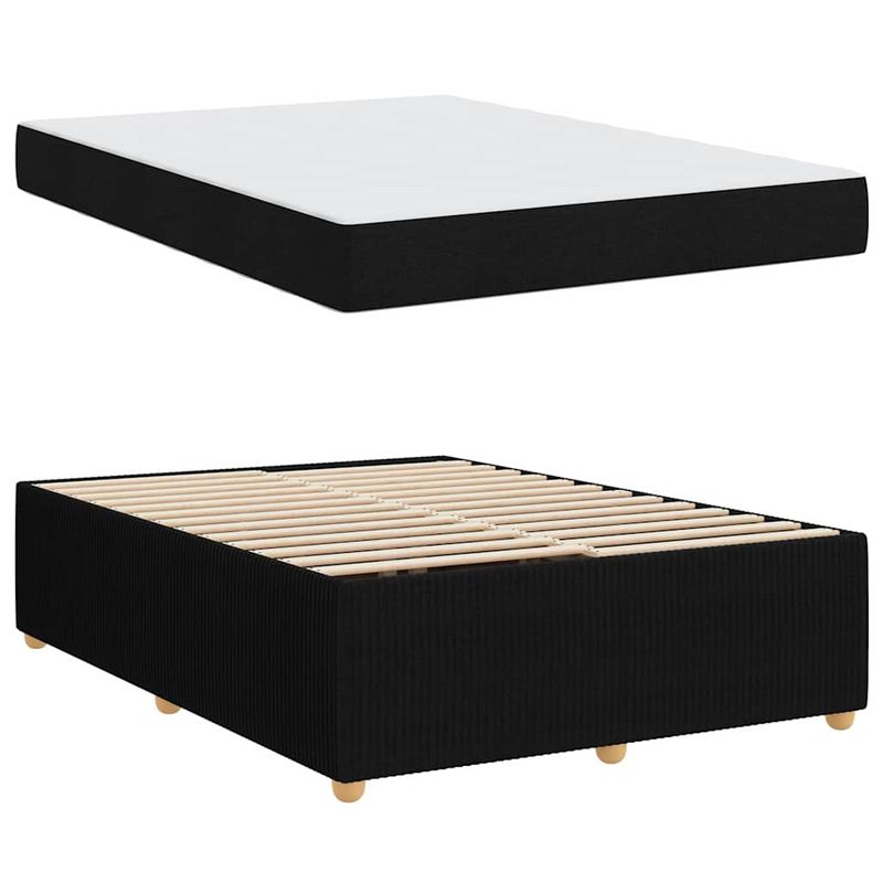 Casa si Gradina - Mobilier - Paturi si accesorii - Paturi - Cadru de pat Altele Negru 140 x 200 cm tesatura - Infinity.ro