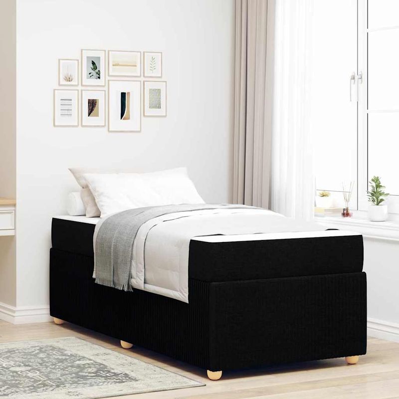 Casa si Gradina - Mobilier - Paturi si accesorii - Paturi - Cadru de pat Altele Negru 100 x 200 cm tesatura - Infinity.ro